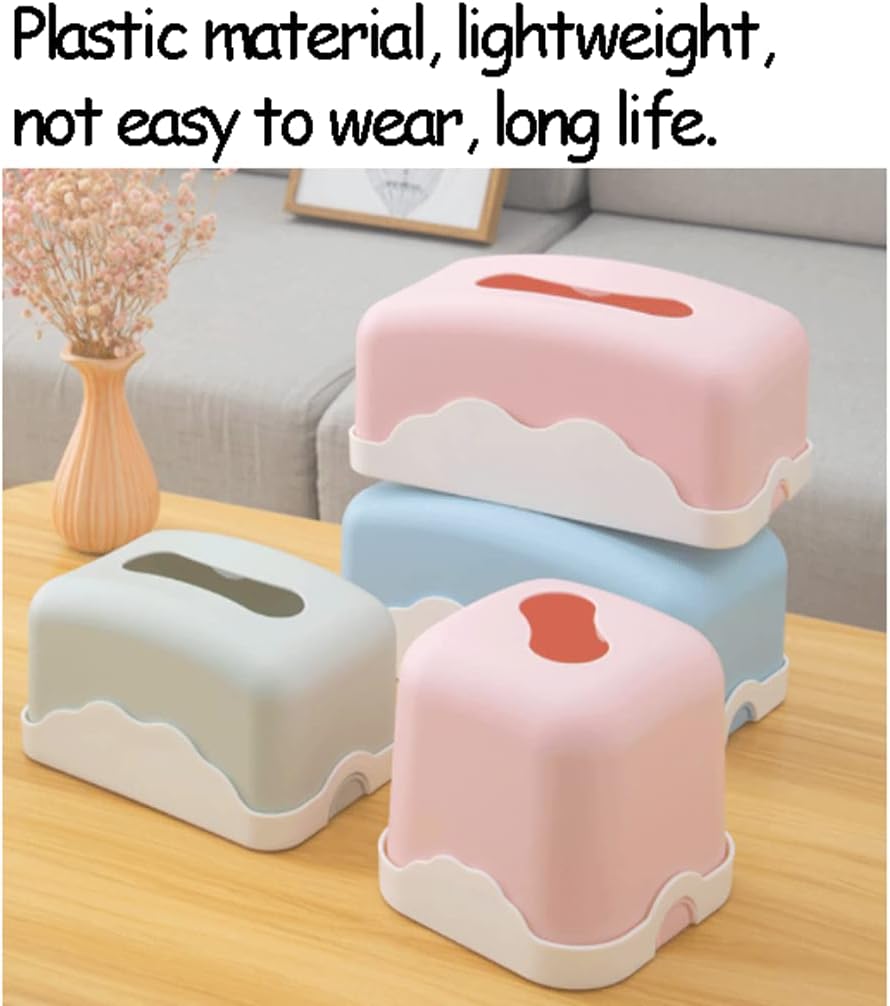Stainless Steel Toilet Paper Holder，Recessed Toilet Paper Holder，Pretty Multi-Color Tissue Box Cover Modern Tissue Box Holder Plastic Tissue Box Dispenser Adorable Tissue Holder Simple Practical(Mediu