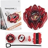 Rotierender Top Set, Spinning Tops Deluxe Set, mit String Launcher & Right-Spin Top, High-Speed Action & Epic Battles, Kreisel und Starter Spinning Battle Pack (Rot)