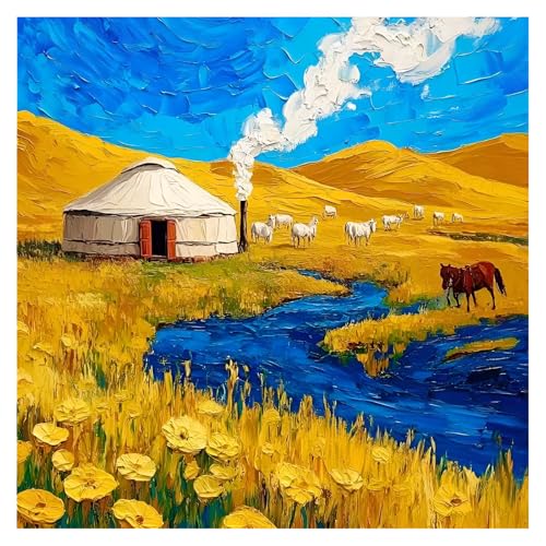 [koulaya]�������G �y�C���g�o�C�i���o�[ ��l���������h��G ���i�L�����o�X �K���̊G�̋� �����N�[�[�V���� �Ƒ��Ŋy���߂� DIY��| �u���V�ƃA�N�����G�̋�t�� �z�[�����[�V���� �ɓK �T�C�Y�I�v�V�������� 30×40cm �����̓c���n��