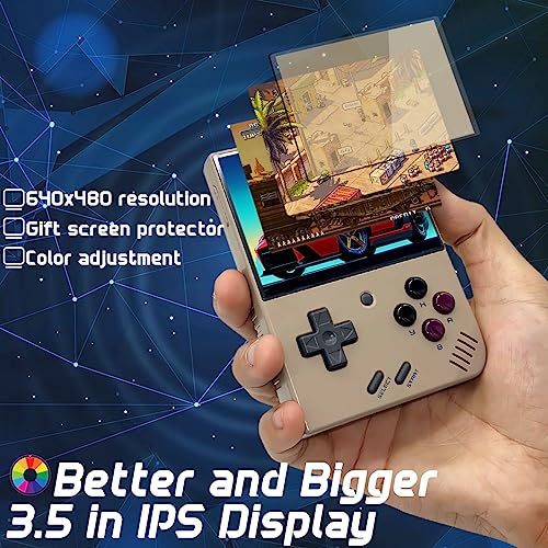 Miyoo Mini Plus Handheld Game Console 3.5 inch Miyoo-Mini+ Pocket Portable Retro Video Games Consoles Rechargeable Hand Held Classic System Open Source Retro Gray 128GB - Image 3