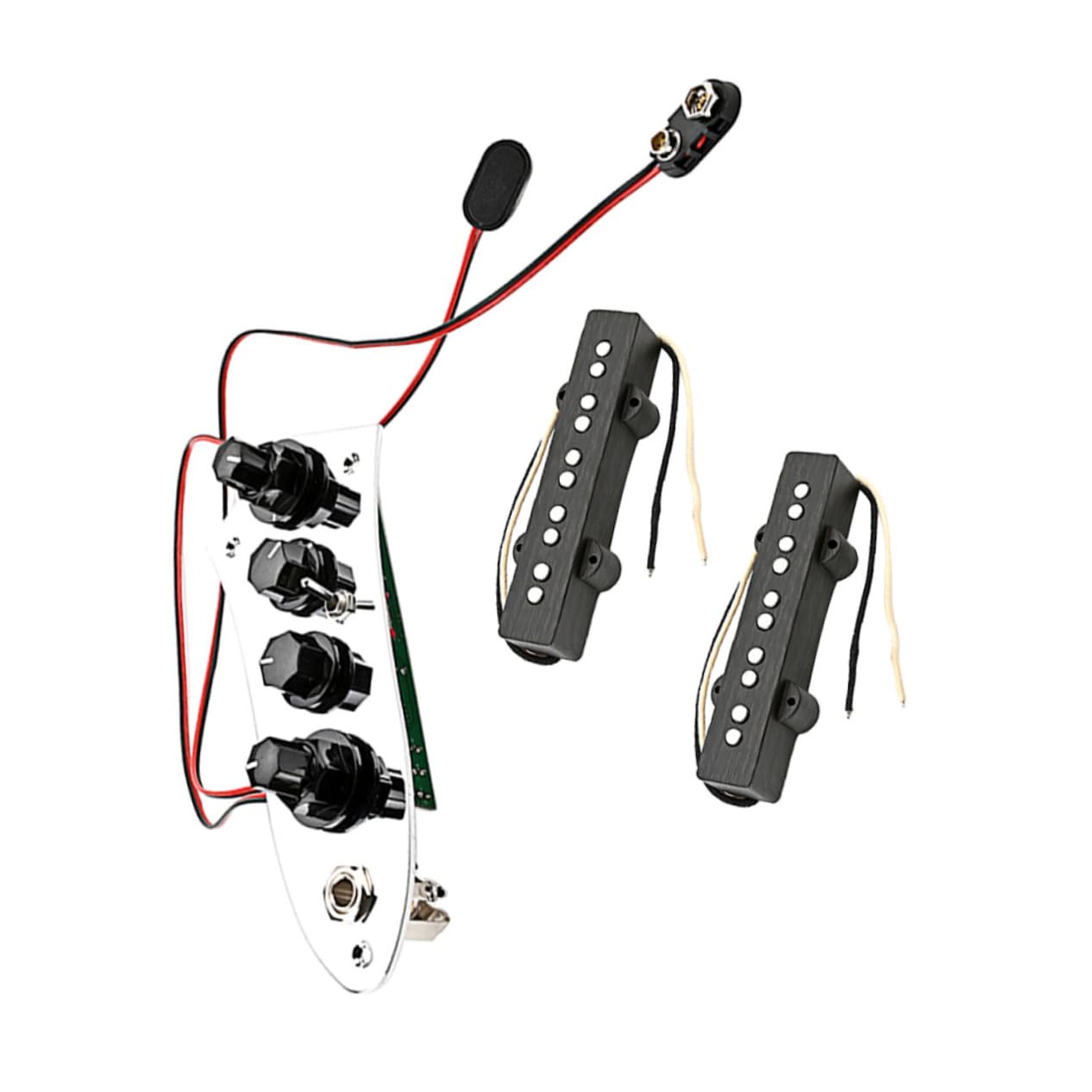 Set di Pickup per Basso Elettrico Jb a 5 Corde, Ferro Argento, Ricambio per Accessori Basso | Argento, Finitura Resistente allo Sfaldamento, Struttura Poco Deformabile, per Appassionati di Basso