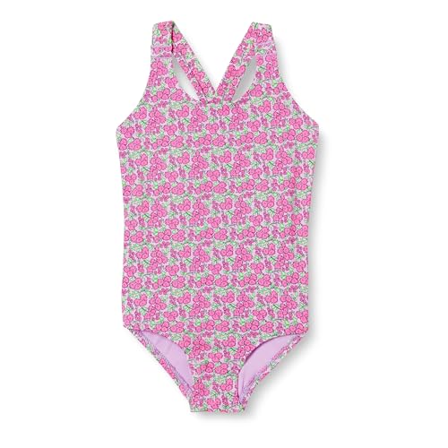 Image of Amazon Essentials Girls and Toddlers' Cross-Back One-Piece Swimsuit