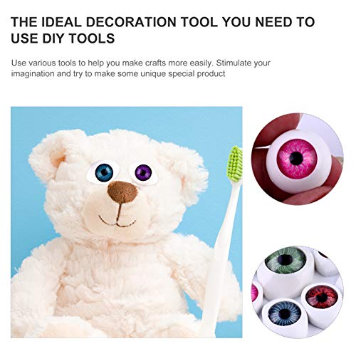 ARTIBETTER 100Pcs Resina Boneca Olhos de Forma Oval Simulação de Segurança Olhos Flatback Domo Caboc