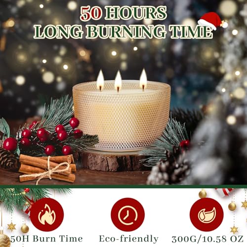 Scented Candles, Mother's Day Gifts for Women and Men 3 Wick Large Candle with Berry Smell, 50H Long Burning - Image 4
