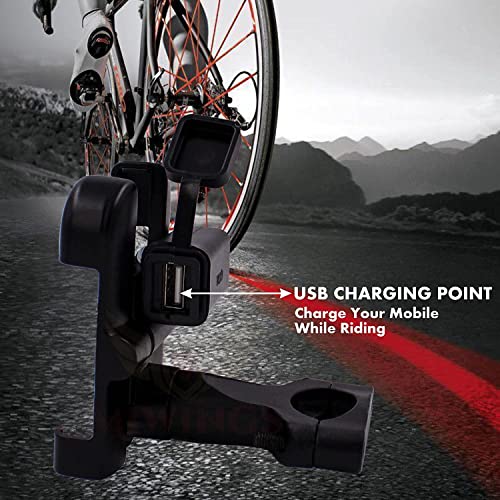 Image of DCZ Full Metal Body Bike & Scooty360 Degree Rotating Mobile Holder Stand for Bike, Scooty,Bicycle | Anti-Vibration /Shake Pads | Mobiles Size Upto 6.5 inch Inch - Random Colors (CNC METEL)