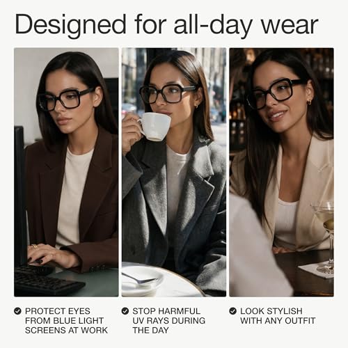 Image of miyya Blue Light Blocking Glasses for Women, Blue Light Glasses for Women Oversized Fashion Glasses