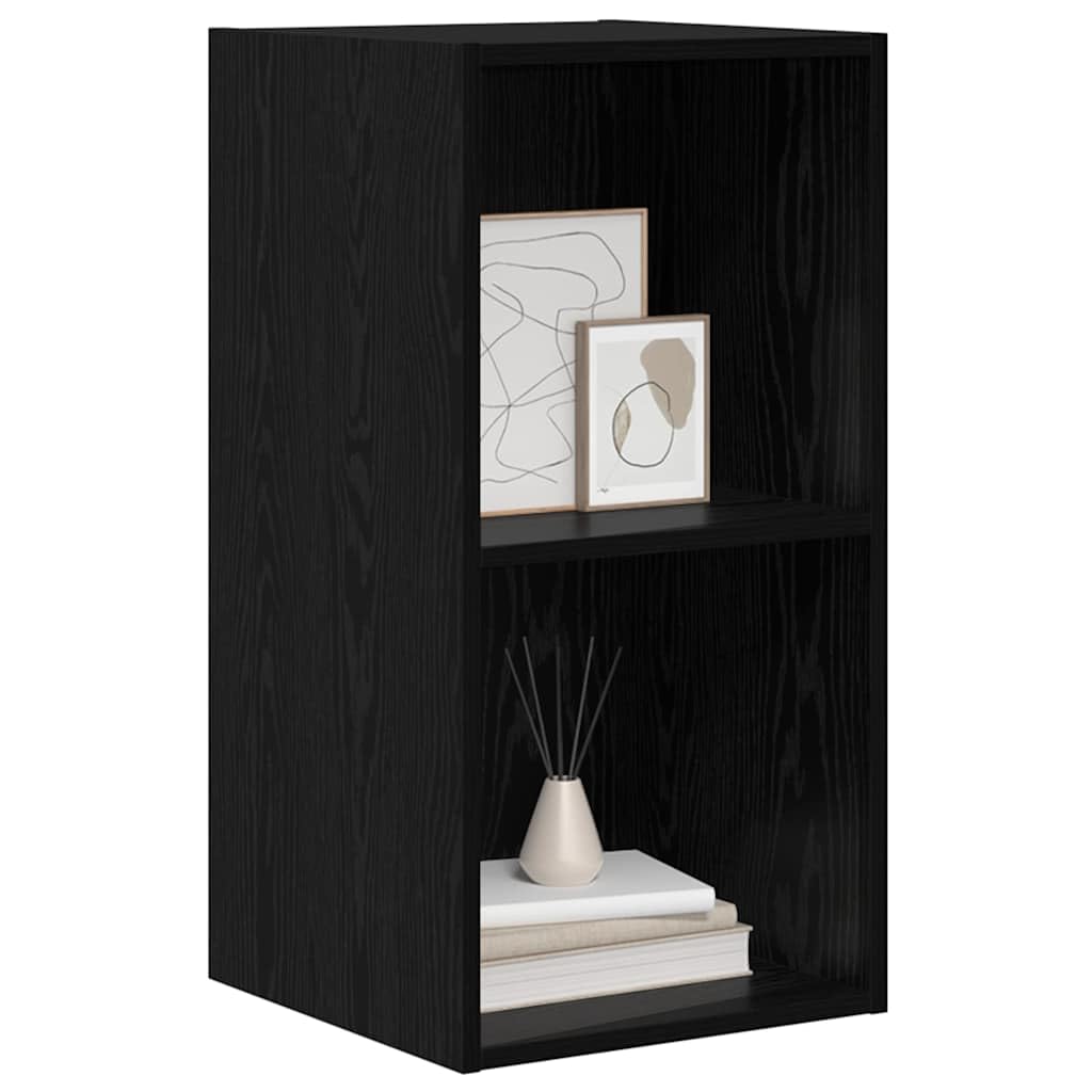Zestaw szafek pod telewizor, montowana na ścianie, wygląd czarnego dębu, 37 x 37 x 72 cm, nowoczesny design, oszczędzający miejsce regał na media, trwały materiał drewnopochodny, uniwersalny