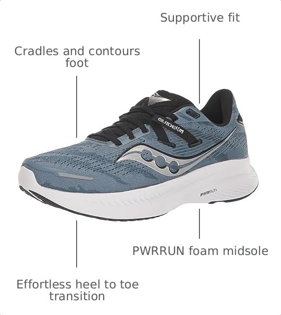 Image of Saucony Mens Guide 16 Running Sneakers Shoes - Blue