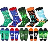 Jeasona 5 Paare Golf Socken Herren 43-46 Golf Zubehör Geschenk Golf Geschenke für Männer Lustig Golf Geschenk Lustig Lustige Golf Geschenke Golf Zubehör Geschenk Herren Golf Geschenk Männer Papa Opa