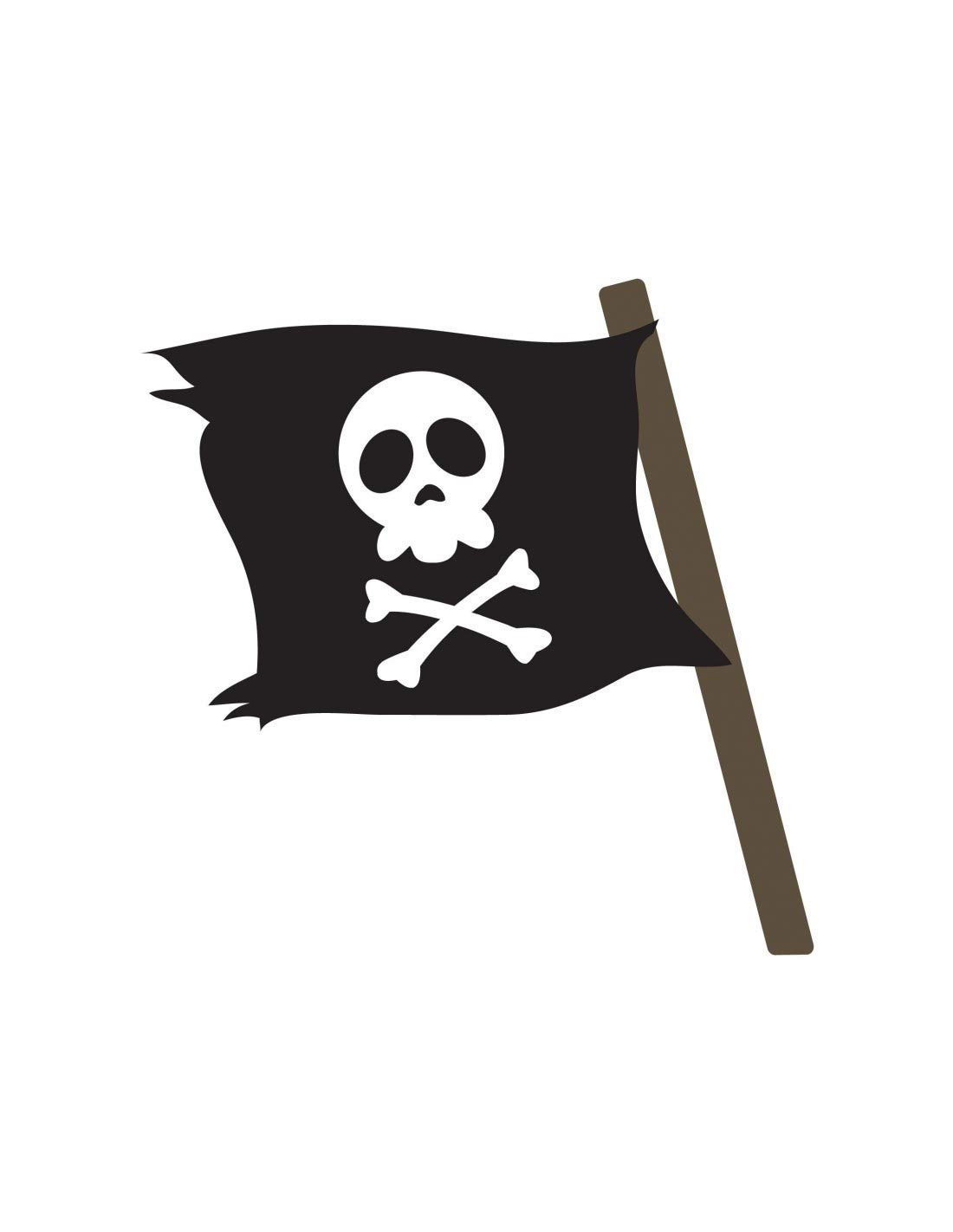 Sticker Garçon Drapeau tête de Mort 100x97 cm : fini les murs tristes !
