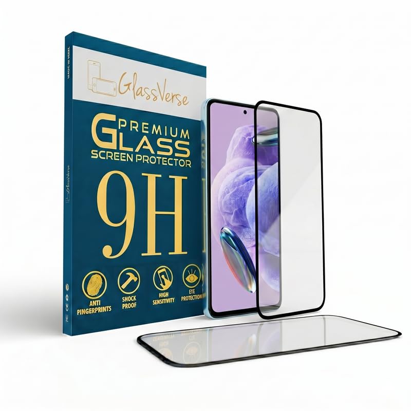 Image of GlassVerse 9H Tempered Glass For Realme C73 5G (Pack Of 2) with Free Installation Kit. Full screen Coverage - 6.67 inch