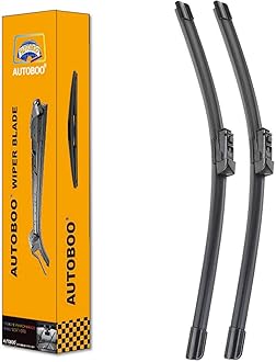 AUTOBOO 24"+18" Windshield Wiper Blades Replacement for Mazda 6 CX-5 CX-9 CX5 CX9 2016 2017 2018 2019 2020 2021 2022 2023 -Original Factory Quality (Pack of 2)