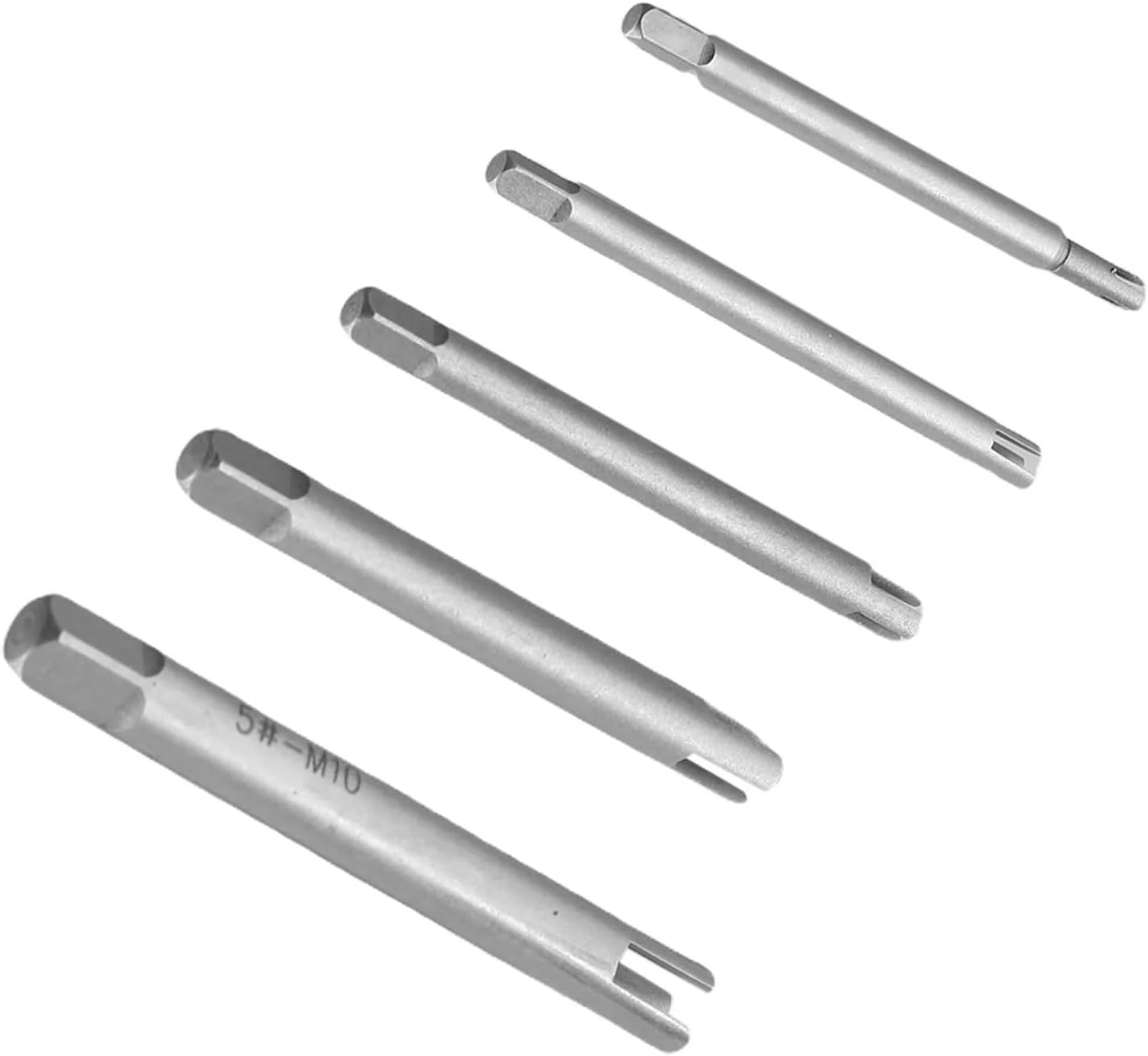 Broken Tap Extractor 5pcs Tap Extractor Set M10 Featuring 3 Claw Design and Square Head for Extracting Damaged Screws Without Thread Damage