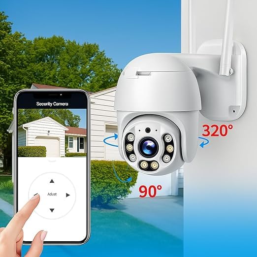 Image of 1080P Full HD WiFi Security Camera | Wireless CCTV with Two-Way Audio, Night Vision & Motion Detection for Home & Office (Wall Camera-01)