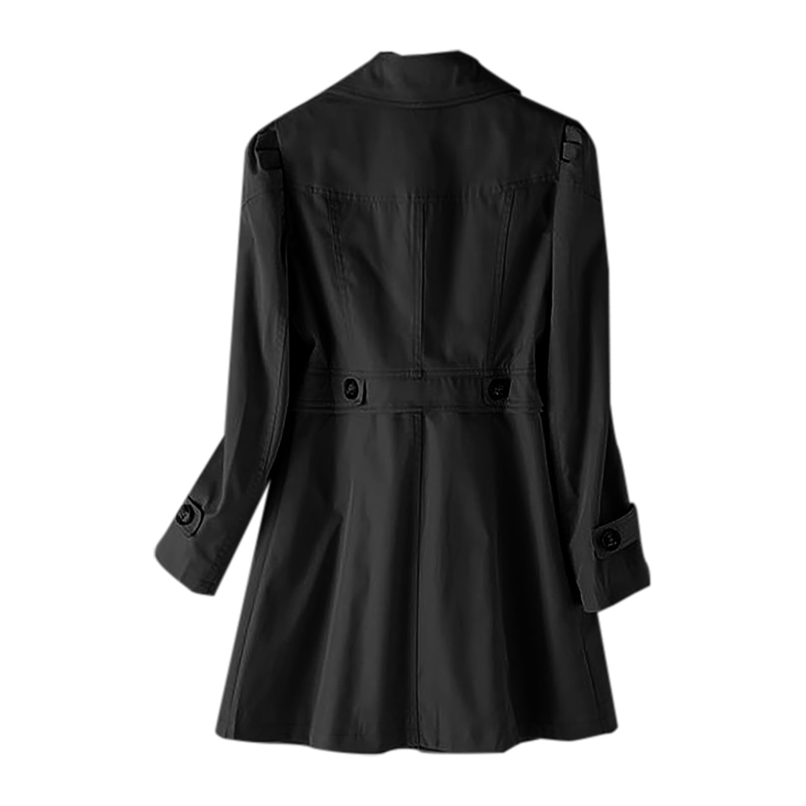 Generisch Donna Nuovo Slim Fit Donna Versione Coreana Doppio Petto Piccolo Trench Medio Lungo Trench