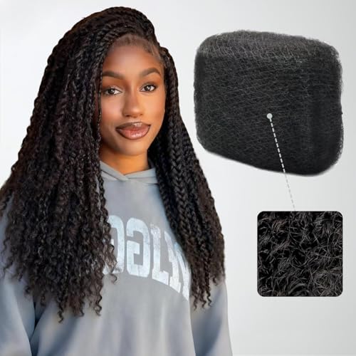 Afro Kinkys Bulk Human Braiding Hair Kinkycurly Bundles Human Hair Bulk for Twist 1 Pack 50 Gram Bundles Human Crochet Hair for Dreadlocks Extensions16Inch