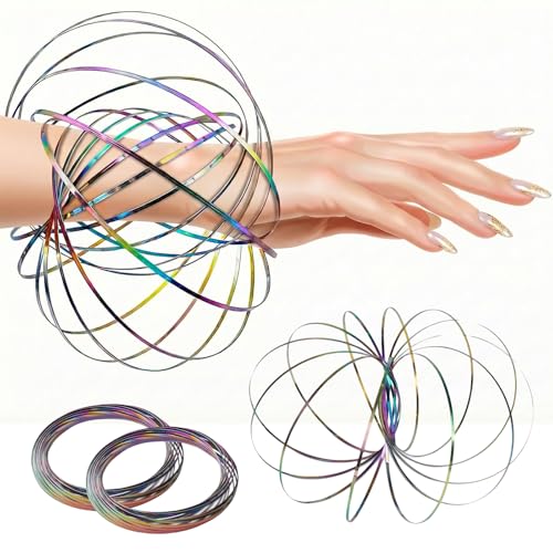 LYCBTC 2 Pack Flow Ring Spinner 5.1' Colorful Magic...