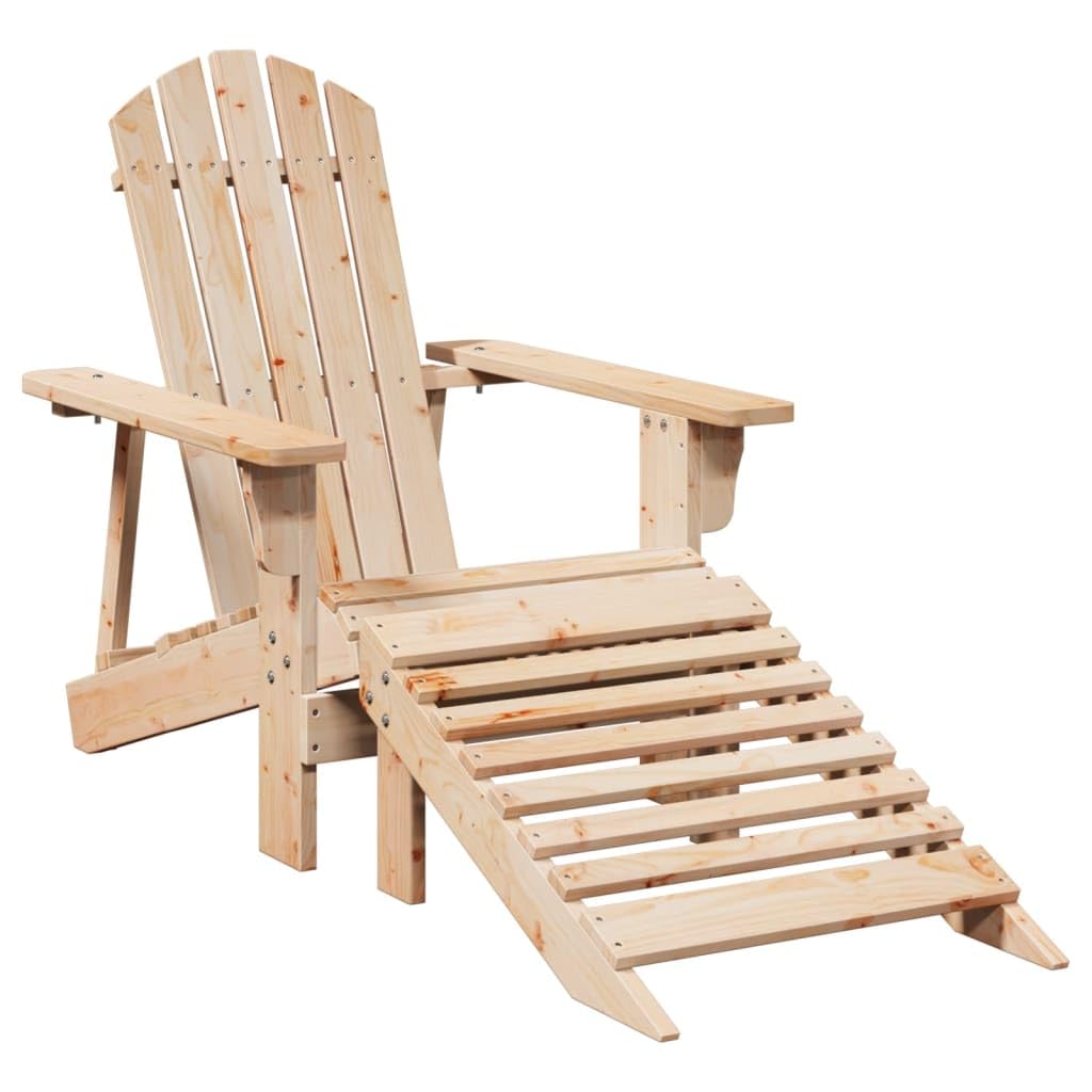 Silla Adirondack de Madera Maciza de Abeto, Silla Jardín Adirondack, vidaXL