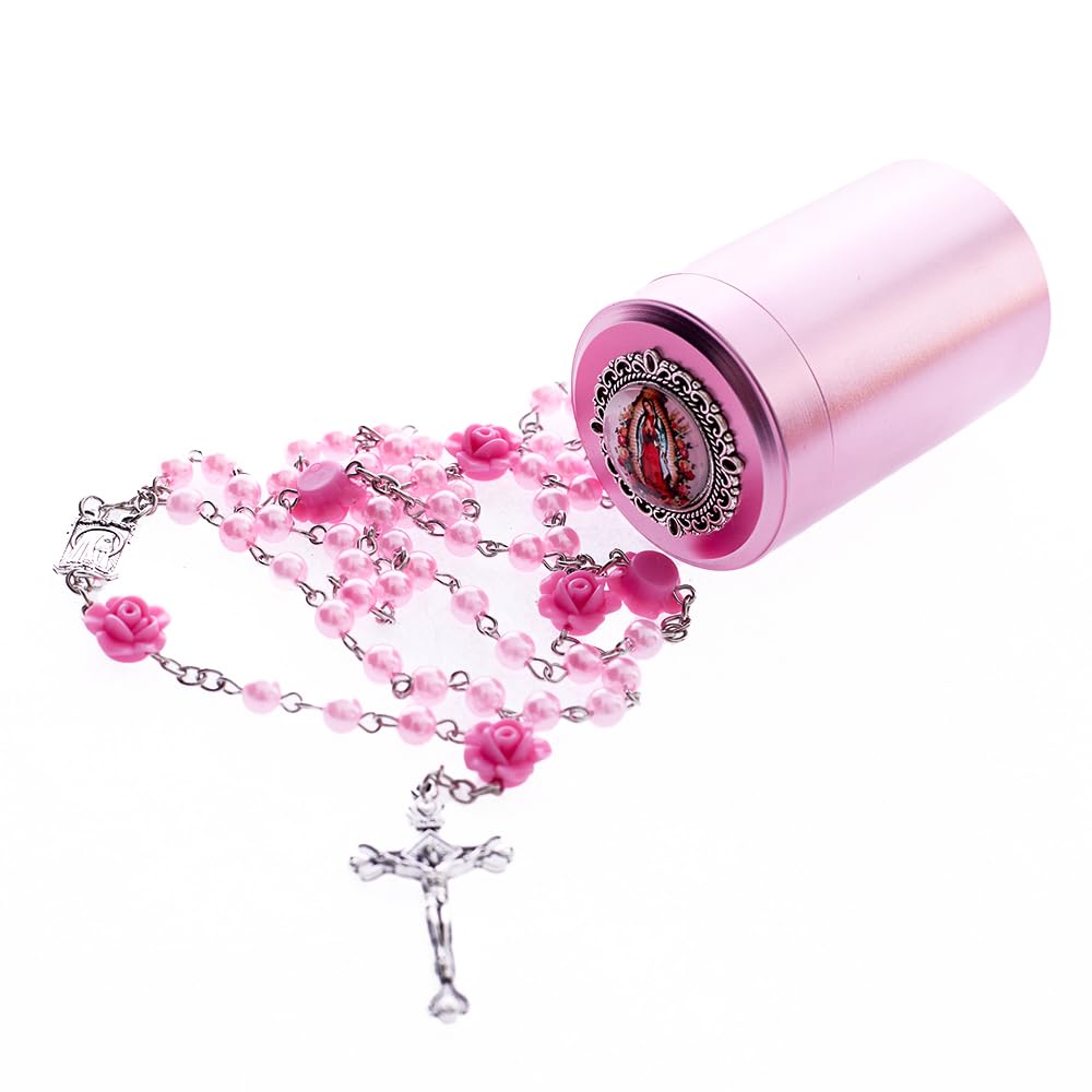 6mm Rosary Beads with Rosary Box, Black Glass Saint Benedict Necklace, Anglican Prayer Beads Catholic Gifts