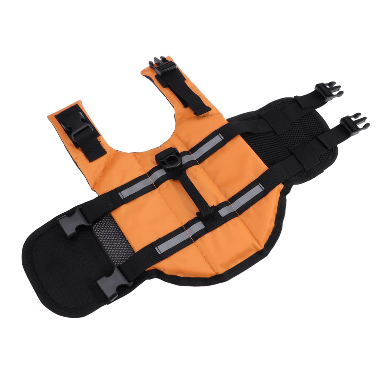 BESPORTBLE Flatable Dog for Beach Large Dogs Orange Size XL Quick Release Buckles Reflective Safety