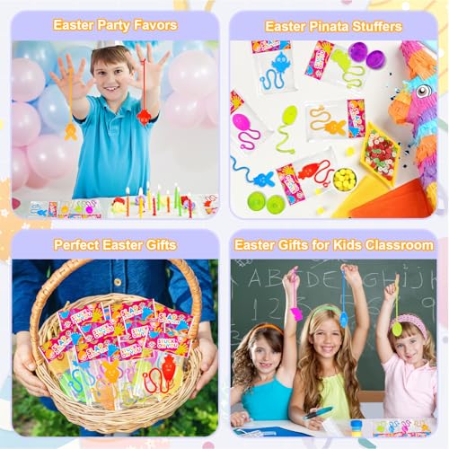 Easter Sticky Hands Toys Gifts for Kids,20 Pack Easter Egg Fillers Party Favors for Toddlers,Non Candy Easter Basket Pinata Goodie Gift Bags Stuffers,Classroom Prizes Treats Essentials for Boys Girls - image 6