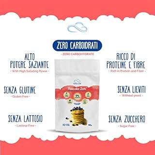 Nuvola Zero - Preparato per Pancake Proteici in Polvere, 360g x 12 Pancake Keto Senza Carboidrati, Senza Glutine, Senza Lattosio, Senza Zuccheri, No lieviti, Made in Italy