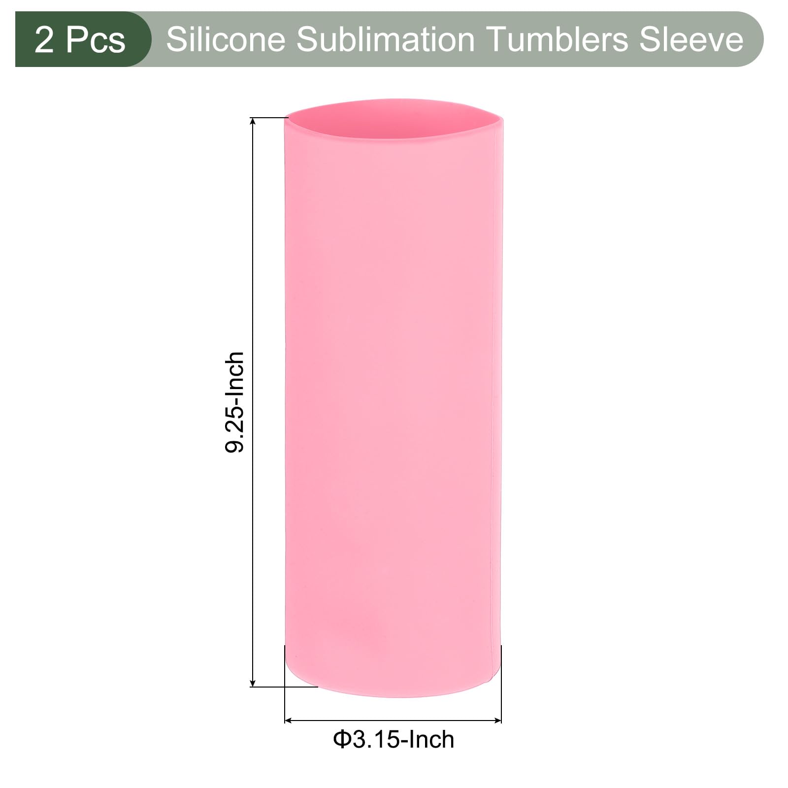 YOKIVE 2 Pcs Silicone Sublimation Tumbler Sleeve, Seamless Heat Resistant Cup Protector Cover - Image 2