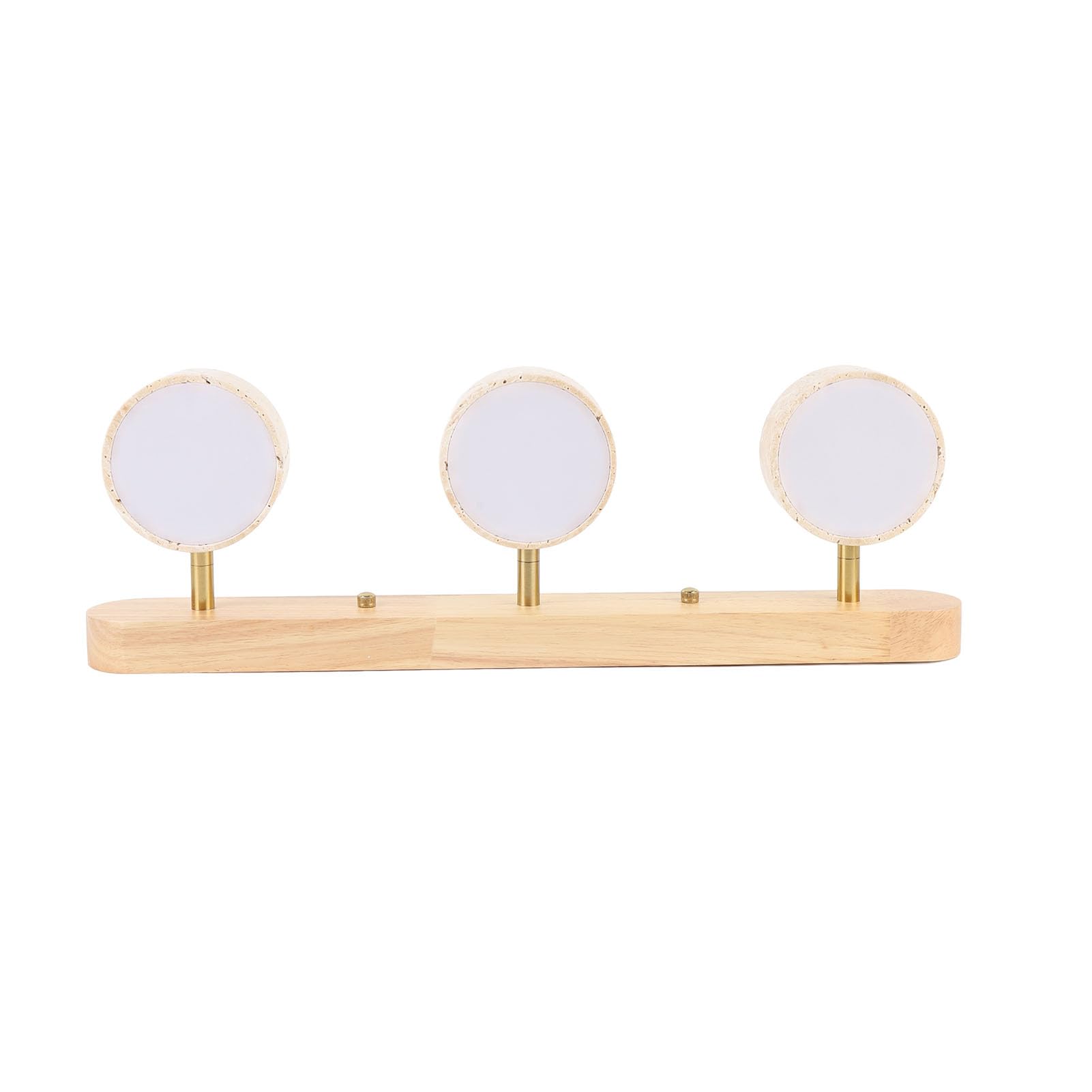 Topiky Moderna Lámpara de Tocador de Baño con 3 Luces sobre Espejo, Cuerpo de Madera con Pantalla de PC Cableada, Luz Cálida para Cocina, Vestidor, Entrada y Pasillo