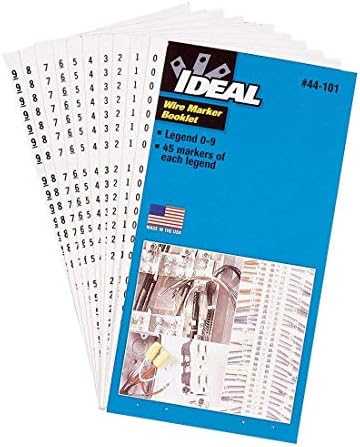 Ideal Industries Inc 44-103 - Pre-Printed Cable & Wire Label or Marker, Color Black, Material: Vinyl Coated Cloth, Book image 2