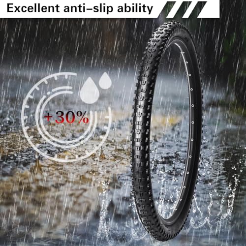 26/27.5/29×2.25 inch Bike Tires Pair Mountain Bike Tires Foldable Bicycle Tires Anti-Puncture and Wear-Resistant Pack of 2