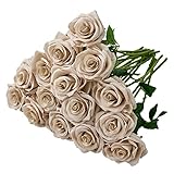 Package: 15pcs high quality open silk roses and the rose head is about 9CM/3.54inches in diameter the total length of the fake roses are about 45CM/17.7inches. (Flowers Only and the Vase is not Included) Material: These fake roses & leaves are made o...