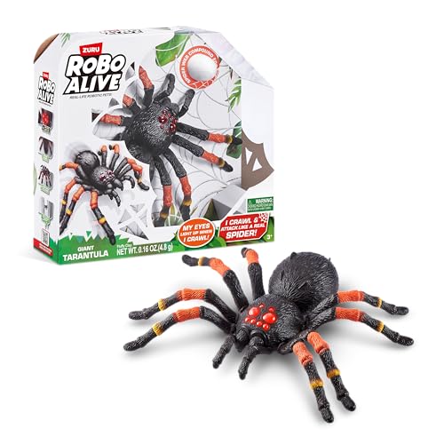 Robo Alive Tarantel, 38,5 cm, batteriebetriebenes Roboterspielzeug, realistische Bewegungen, Spielzeugspinne