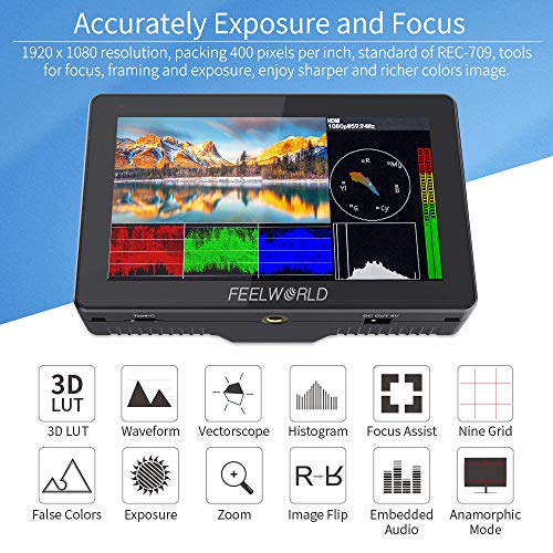 Image of FEELWORLD FT6 FR6 5.5 Inch Wireless Video Transmission DSLR Camera Field Monitor Built in Transmitter and Receiver System Long Range 800ft Low Latency 0.07s Touch 3D LUT HDR 4K HDMI Director AC DP