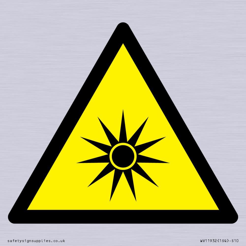 W027 Warning: Optical radiation Sign - 100x100mm - S10