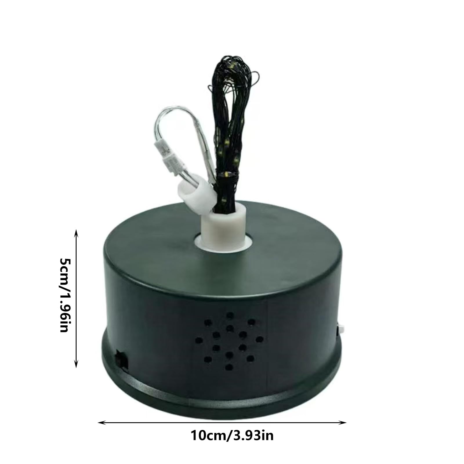 PANGBOER Girevole per Albero Natalizio da Tavolo con Luce Calda a Filo LED, funzioni Musicali e Timer per Decorazioni Natalizie, tavoli per Feste e vetrine Piccola Base per Albero Natale Rotante