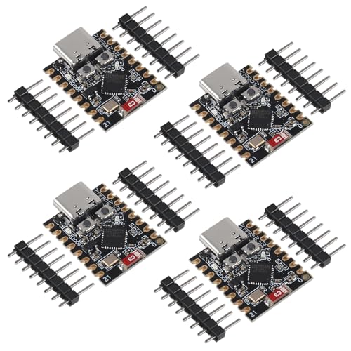 AOICRIE 4pcs ESP32 ESP32-C3 Development Board ESP32 C3 Supermini WiFi Bluetooth Module ESP32C3 160MHz Running Frequency 2.4GHz Wi-Fi & Bluetooth for MicroPython
