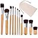 Produktbild Make-up Pinsel Set Professionelle Kosmetik Pinselset Bambus Griff Foundation Blush Gesichtspuder Concealer Lidschatten Pinsel mit Aufbewahrungstasche 11 Stück