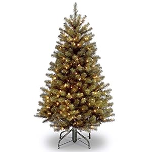 National Tree Company Pre-Lit Artificial Full Christmas Tree, Green, North Valley Spruce, White Lights, Includes Stand…