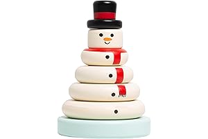 Melissa & Doug Snowman Stacking Toy Set - Holiday Toys for Toddlers