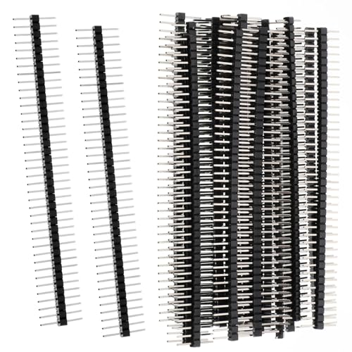 20Pcs Male Header Pin 2.54 mm 40 Pin Breakaway Headers 0.1 inch Breakaway Header Strip for PCB Connector Breadboard Electronic Circuit Board