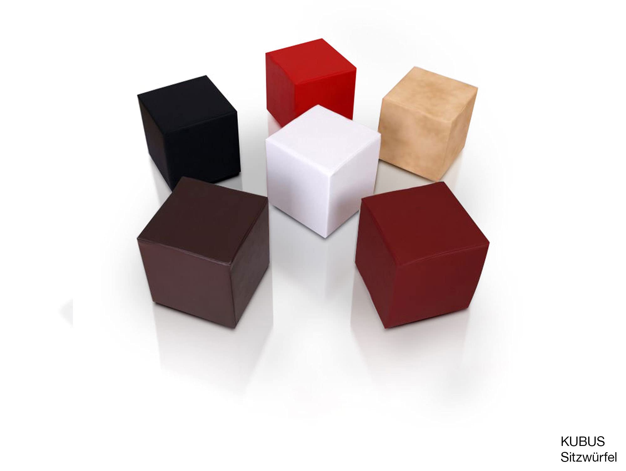 moebel-eins KUBUS Sitzwürfel Bandscheibenhocker Sitzhocker Fußhocker in grün 39x34x34 cm, grün