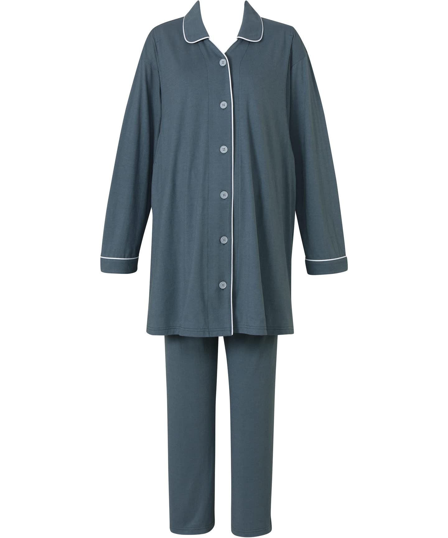 Wacoal MATERNITY(ワコールマタニティ) マタニティパジャマWEB限定 【産前産後兼用】 ルームウエア 授乳対応 前開きタイプ 綿100% おなかすっぽり 授乳しやすい 長袖 長ズボン MFY070レディース