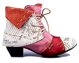  TMA 6106 Damen Stiefeletten Leder rot - EUR 39