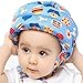 IULONEE Baby Helm Kopfschutz Kleinkind Schutzhut Baumwolle Verstellbarer Sicherheitshelm(Fußball Blau)