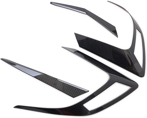 Miniatura 6 de Kadore Cubierta de cejas de luz trasera de color de fibra de carbono para Honda Civic 2016-2020 2021 Sedan 10 generación 4 piezas