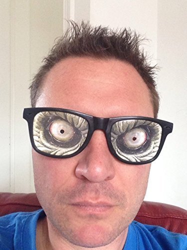 Rubber Johnnies TM Zombie Eyes Glasses Halloween Crazy Eye Specs Scary Fancy Dress Party Accessory