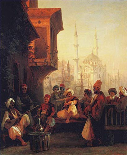 Peinture à l'huile Ortakoy par un maître d'art pour salon chic
