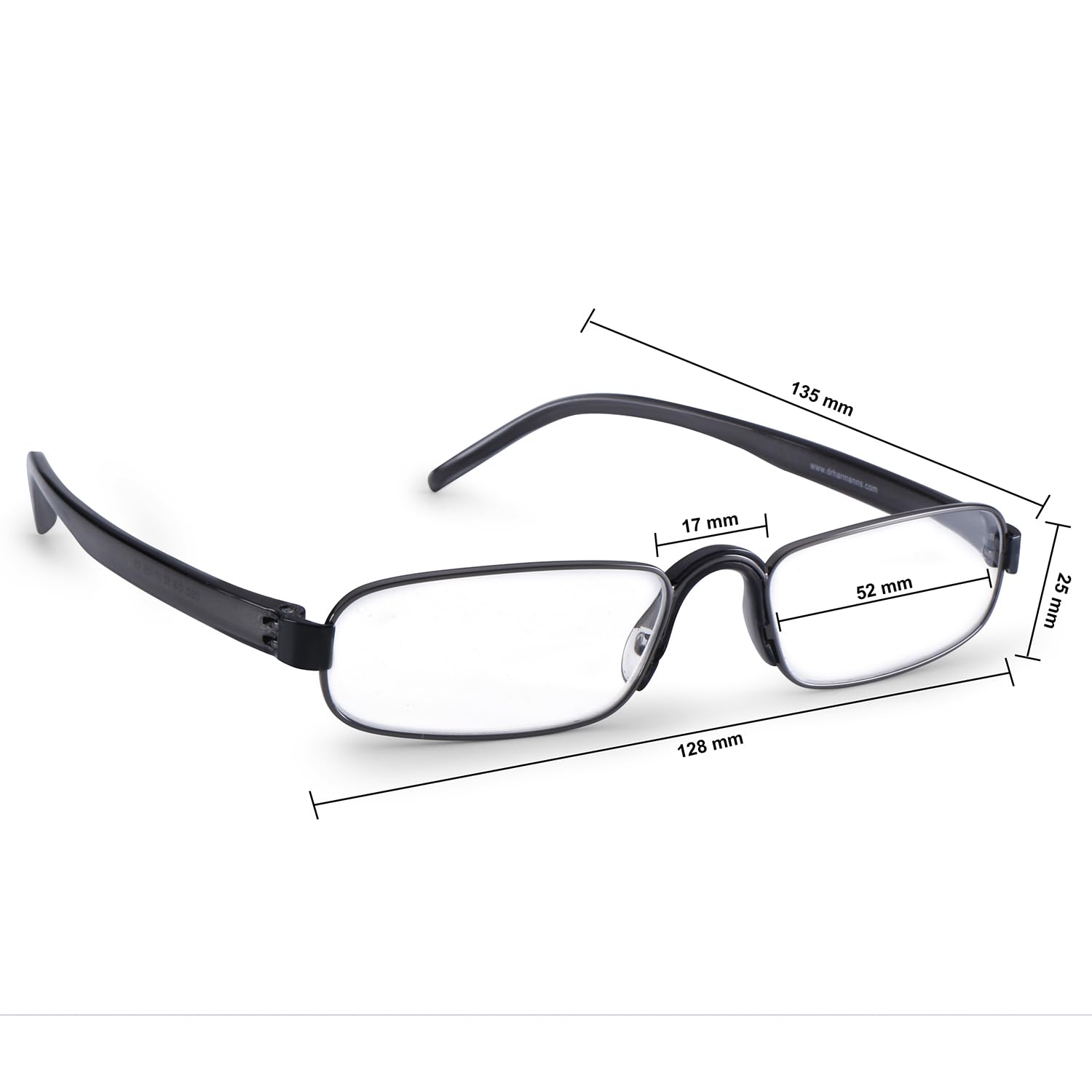 DR.HARMANN'S READING GLASSES® FULL RIM METAL FRAME fitted with Anti Reflection Coating Lens (Model: CEO ARC Metallic Grey colour +4.00) 4