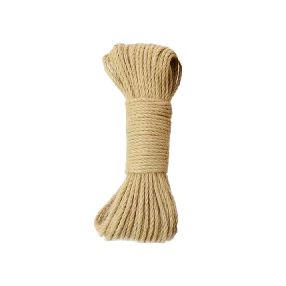 Cabilock 30m Corde De Jute Naturelle Épaisse Ficelle Solide pour Loisirs Créatifs Emballage Cadeaux Noël