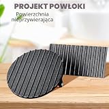 Alyoen 2-częściowy zestaw pras do hamburgerów z żeliwa, Burger Smasher, prasa do hamburgerów z powłoką nieprzywierającą, okrągła i prostokątna, duża prasa na kotlety 1kg, do prasowania steków